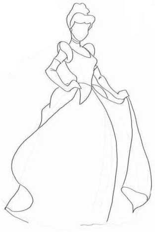 كيفية رسم سندريلا أميرة خرافية